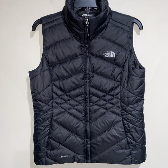 The North Face Women Puffer Vest Full Zip Polyester Black Size S Solid 550 Down - Picture 1 of 7